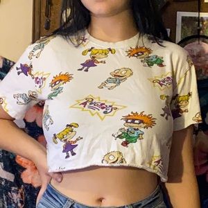 White Rugrats crop top